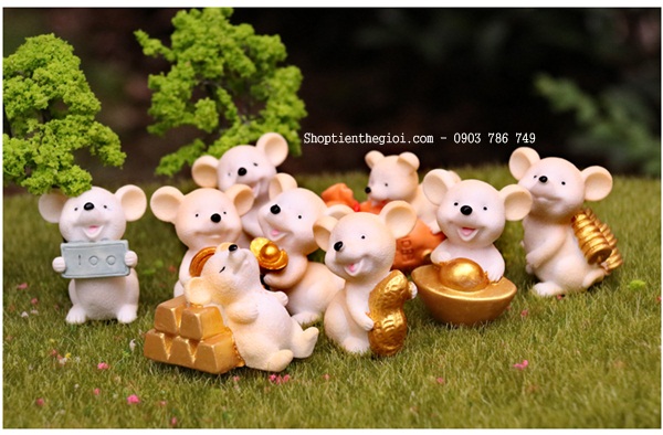 Tượng con chuột nhựa cute - SP000265